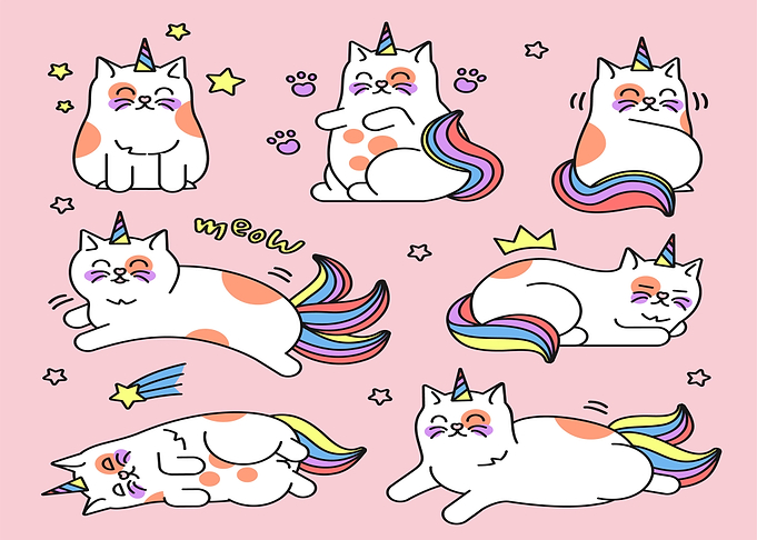 Funny Rainbow Cat