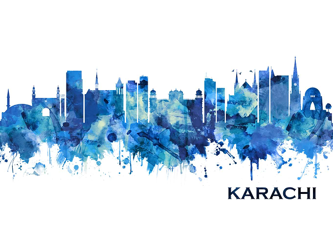 Karachi Pakistan Skyline
