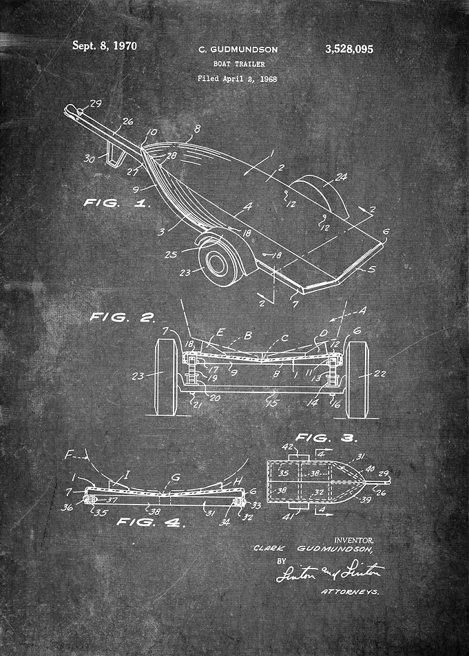 Boat Trailer Patent Art