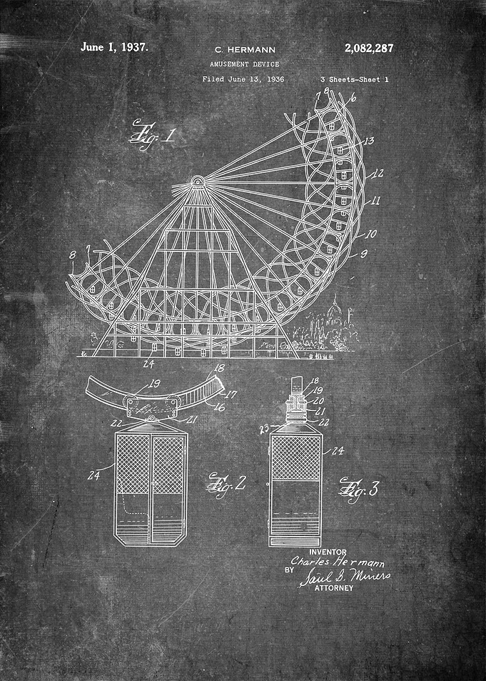 Ferris Wheel Patent Art