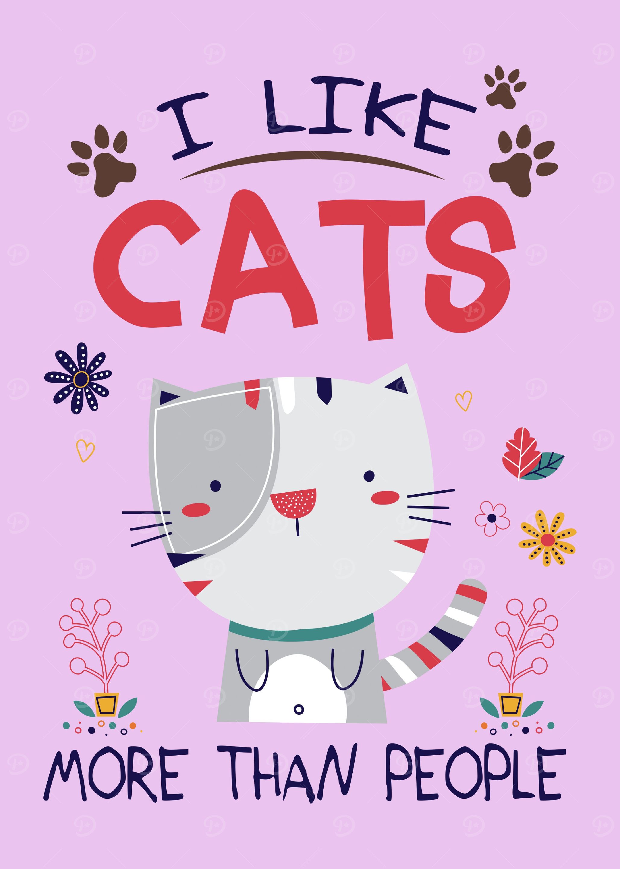 I Like Cats Fun Quote
