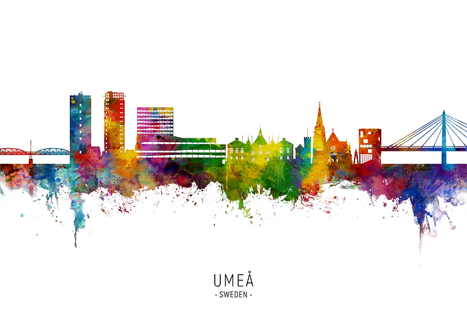 Umea Skyline Sweden