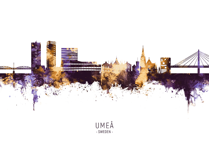 Umea Skyline Sweden