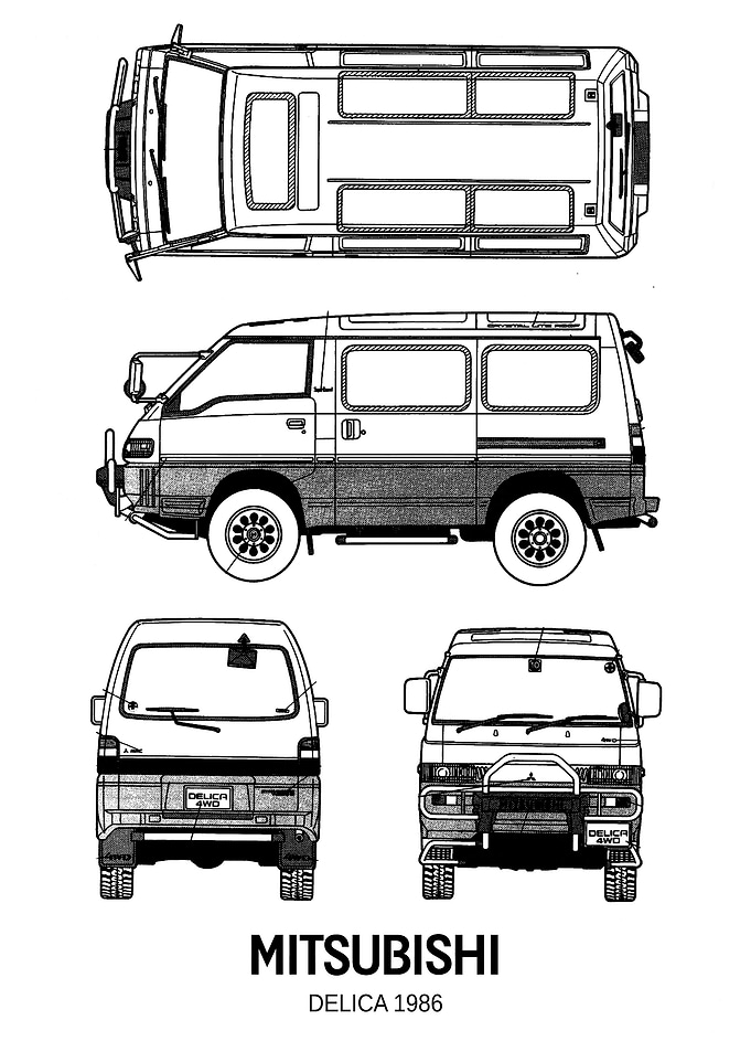 BNW Mitsubishi Delica 1986