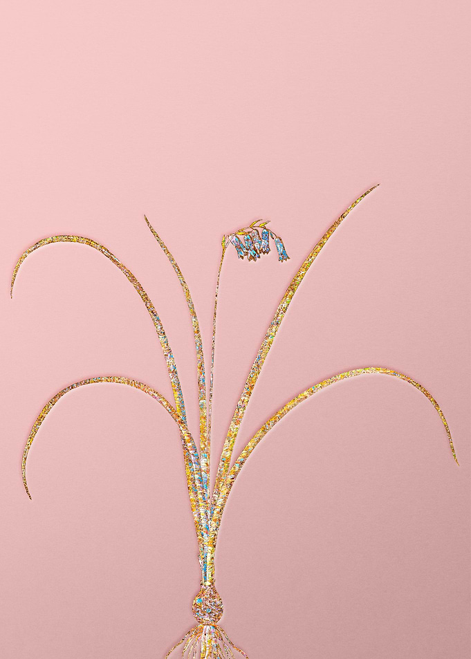 Gold Crystal Mosaic Flower