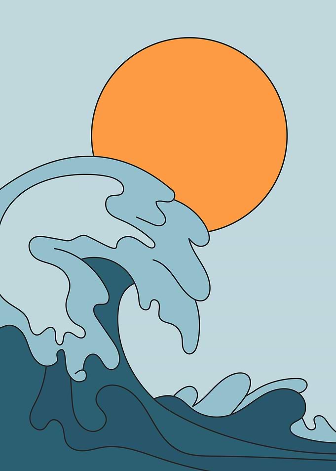 Wave and sun