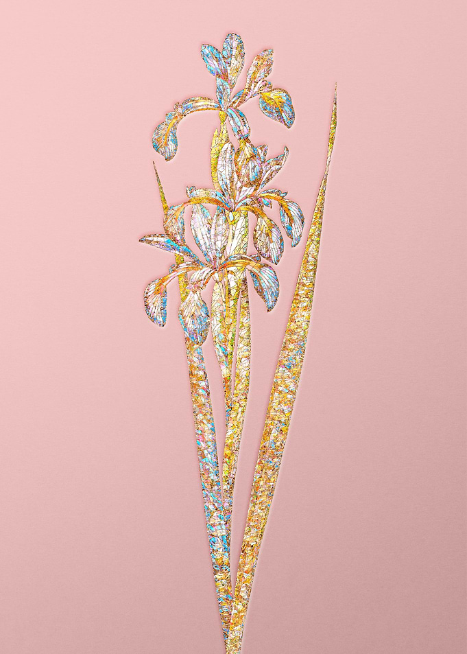 Pink Crystal Mosaic Flower