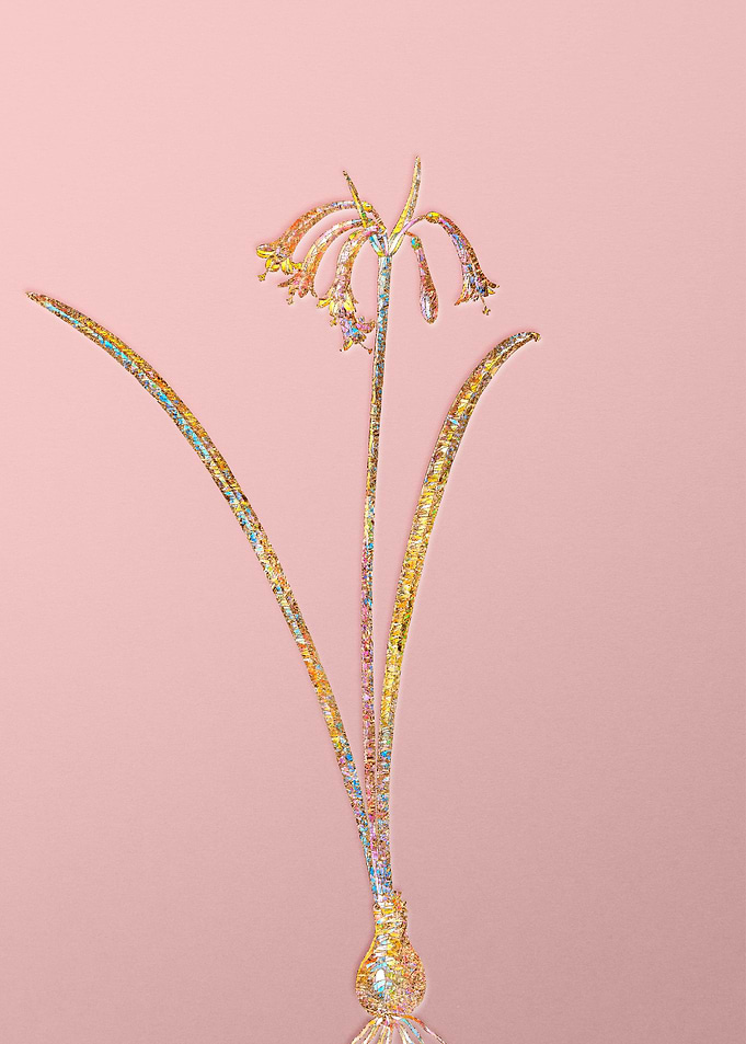 Gold Crystal Mosaic Flower