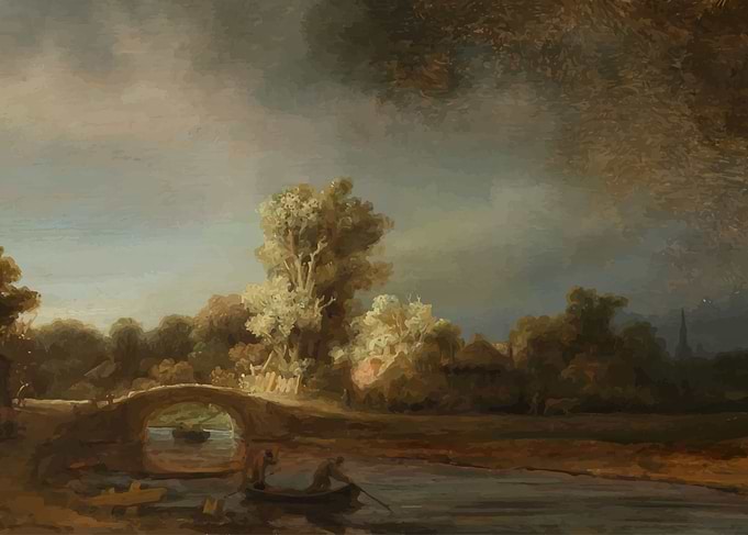 Rembrandt landscape