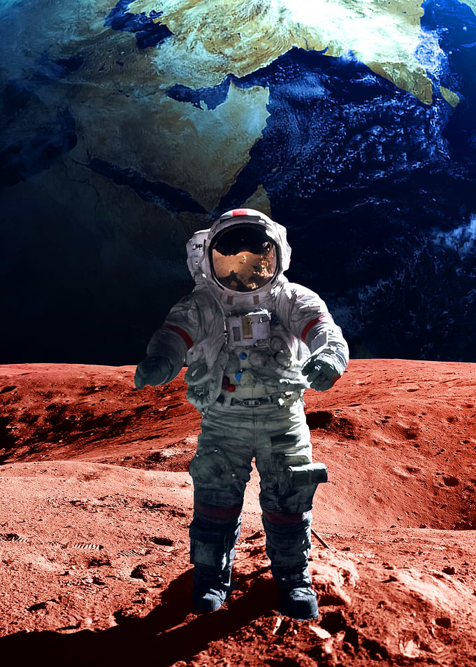 Astronaut on the Mars