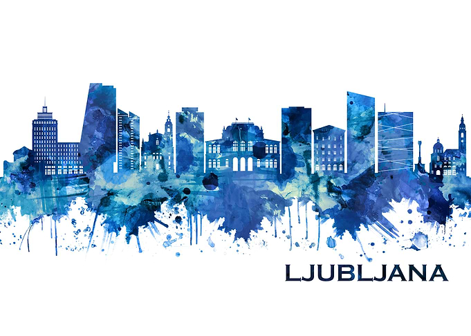 Ljubljana Slovenia Skyline