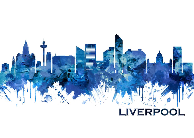 Liverpool England Skyline