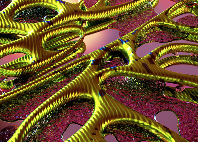 Abstract golden shape