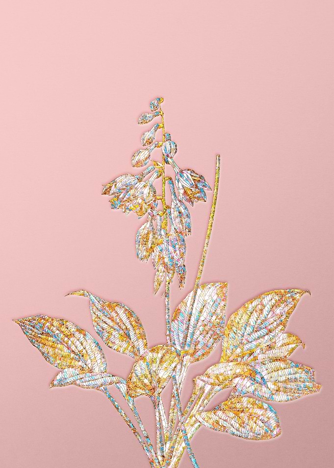 Pink Rainbow Mosaic Flower
