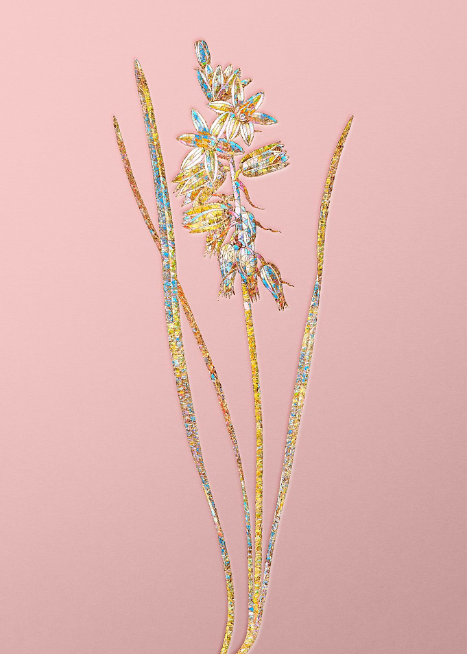 Pink Rainbow Mosaic Flower