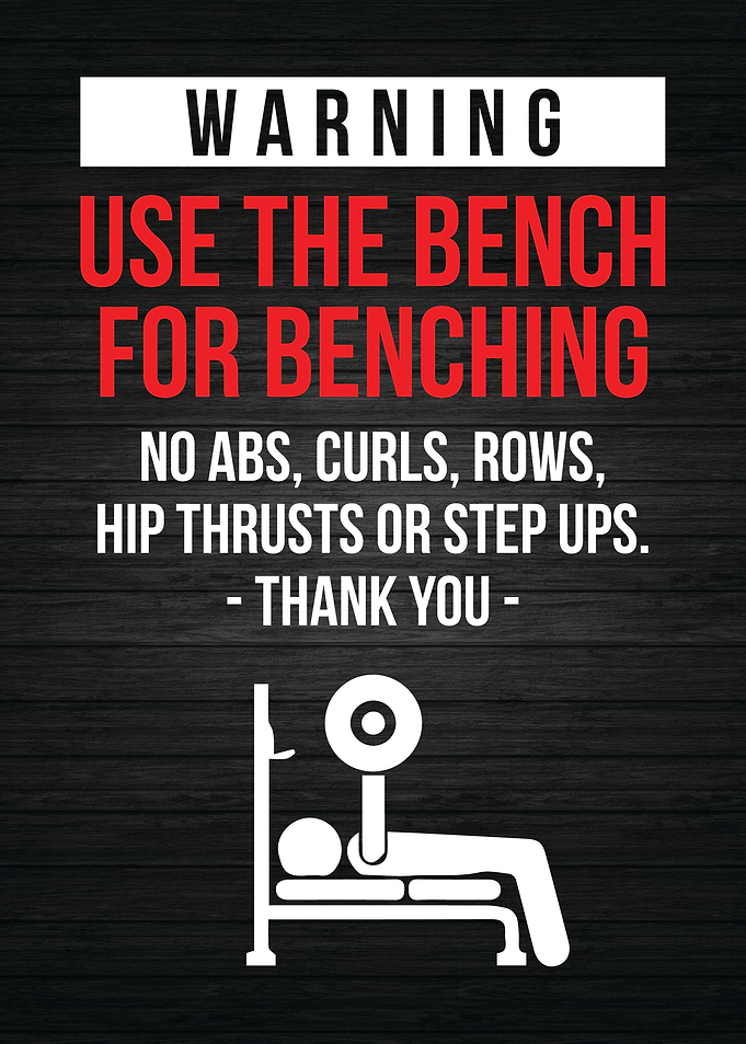Bench Press Warning
