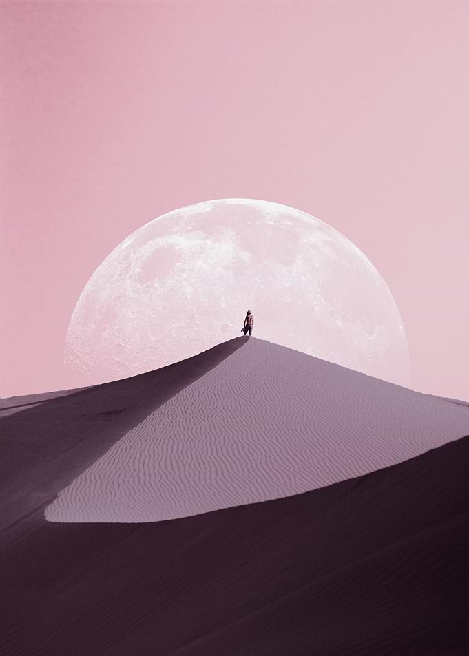 man in the desert