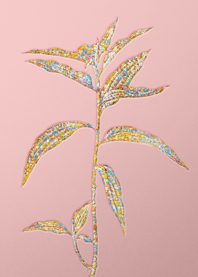 Pink Rainbow Mosaic Flower