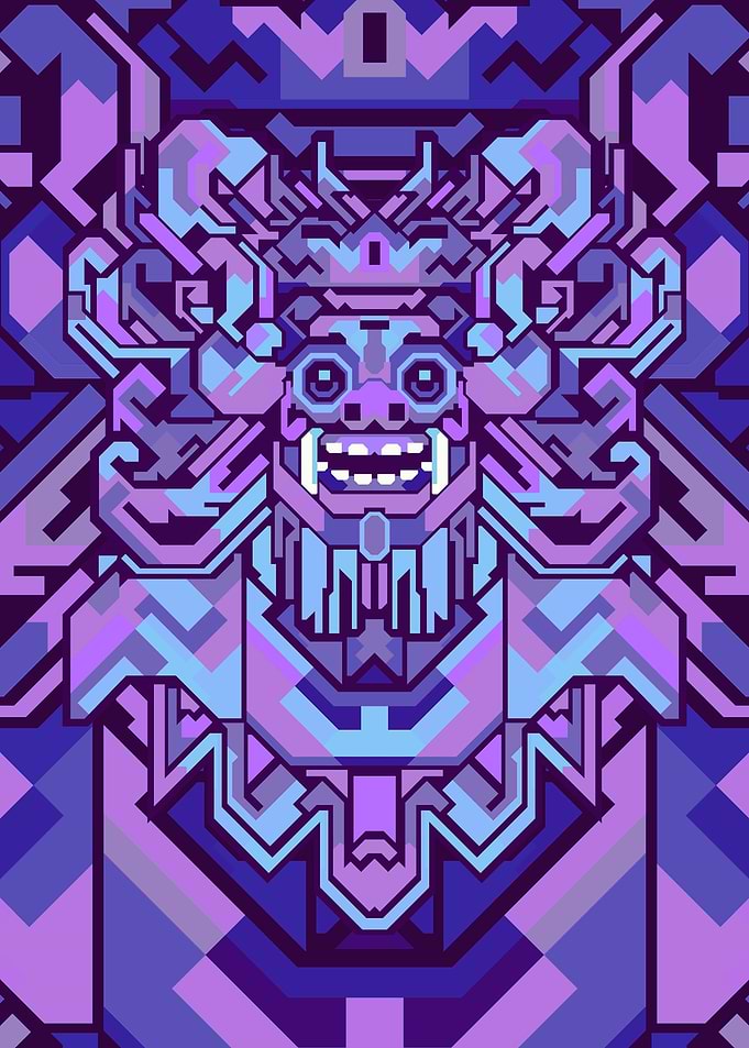 BARONG PURPLE GEOMETRIC