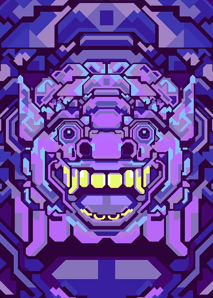 BARONG PURPLE GEOMETRIC
