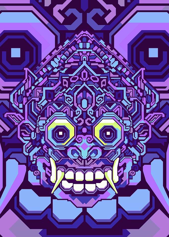 BARONG PURPLE GEOMETRIC