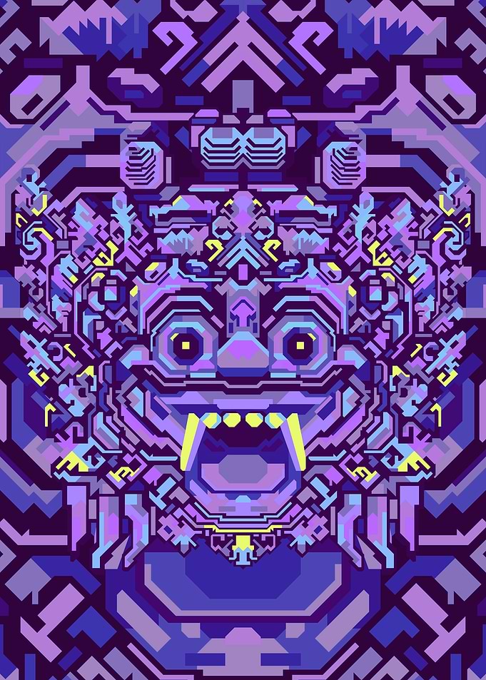 BARONG PURPLE GEOMETRIC