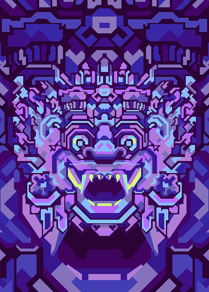 BARONG PURPLE GEOMETRIC