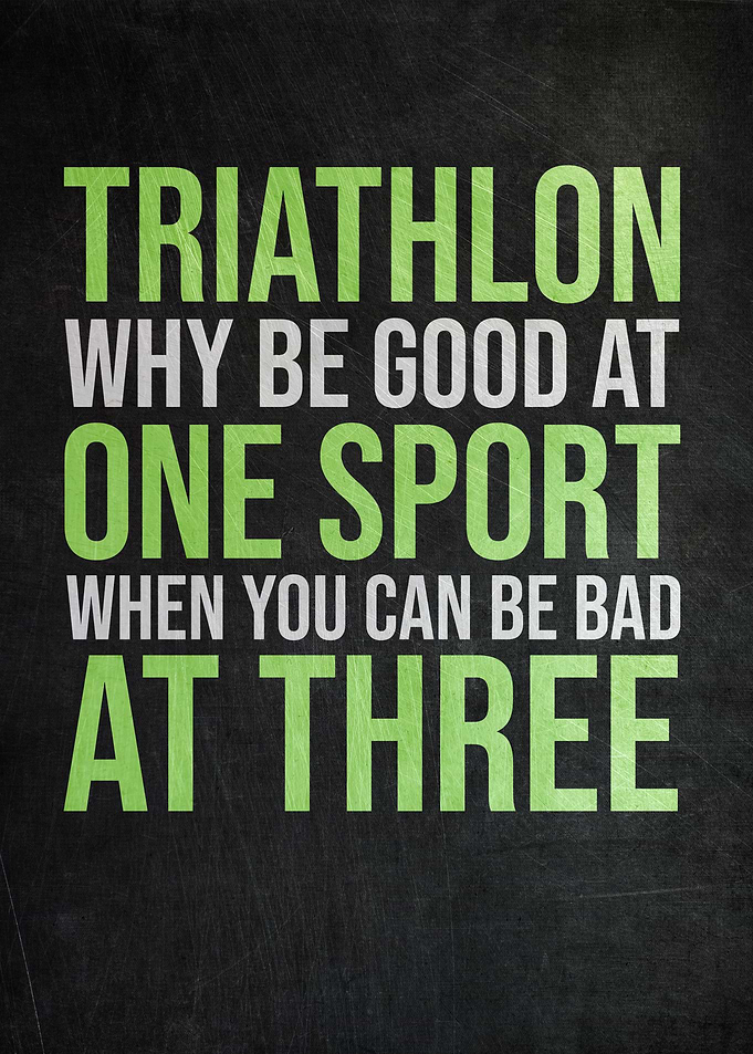 Triathlon Funny Poster
