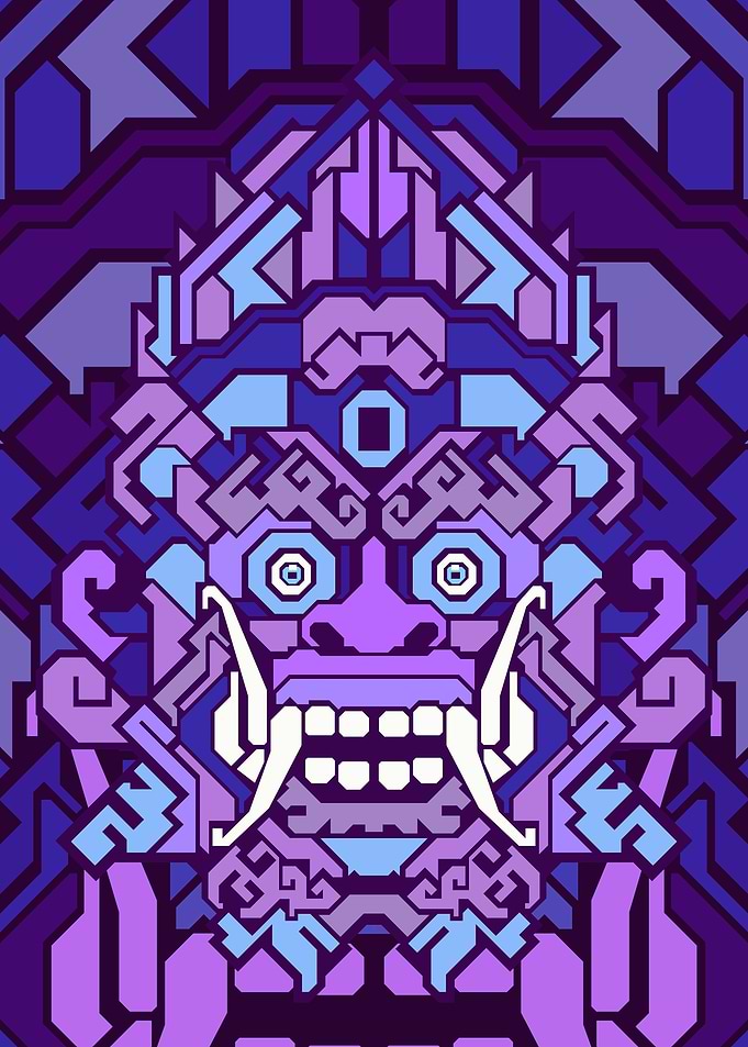 BARONG PURPLE GEOMETRIC