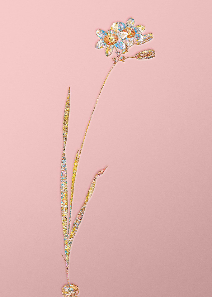 Pink Crystal Mosaic Flower