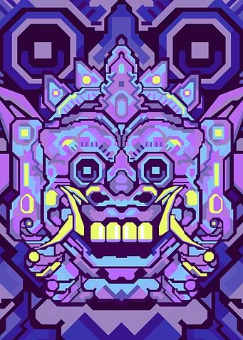 BARONG PURPLE GEOMETRIC