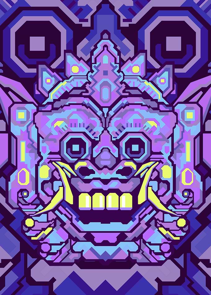 BARONG PURPLE GEOMETRIC