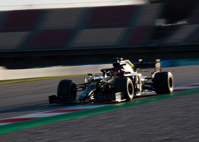 F1 at Speed at Sunset