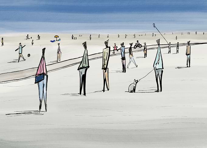 At the beach
