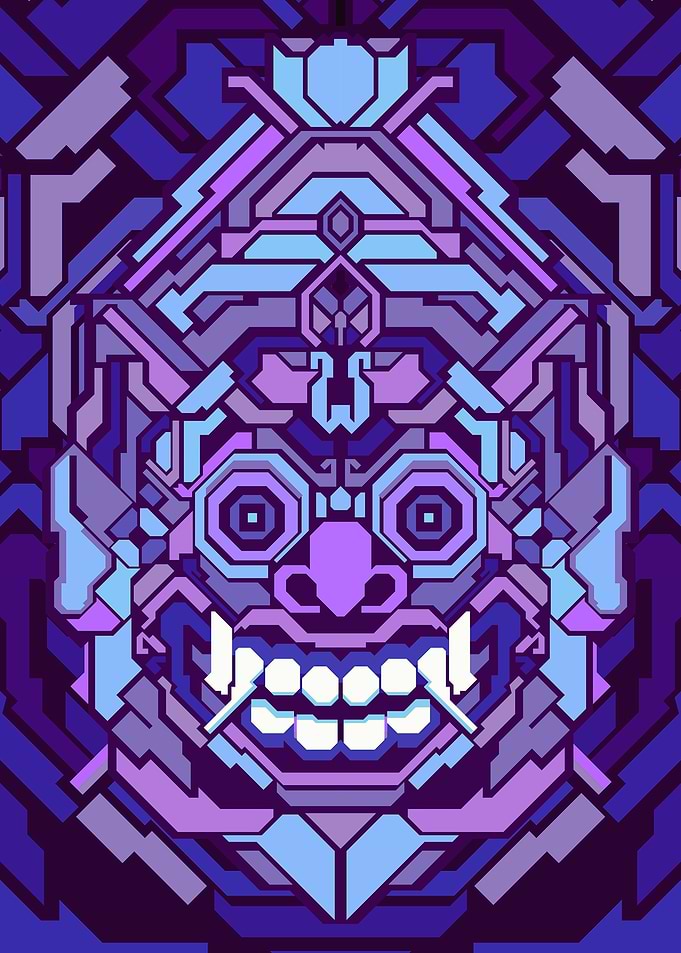 BARONG PURPLE GEOMETRIC