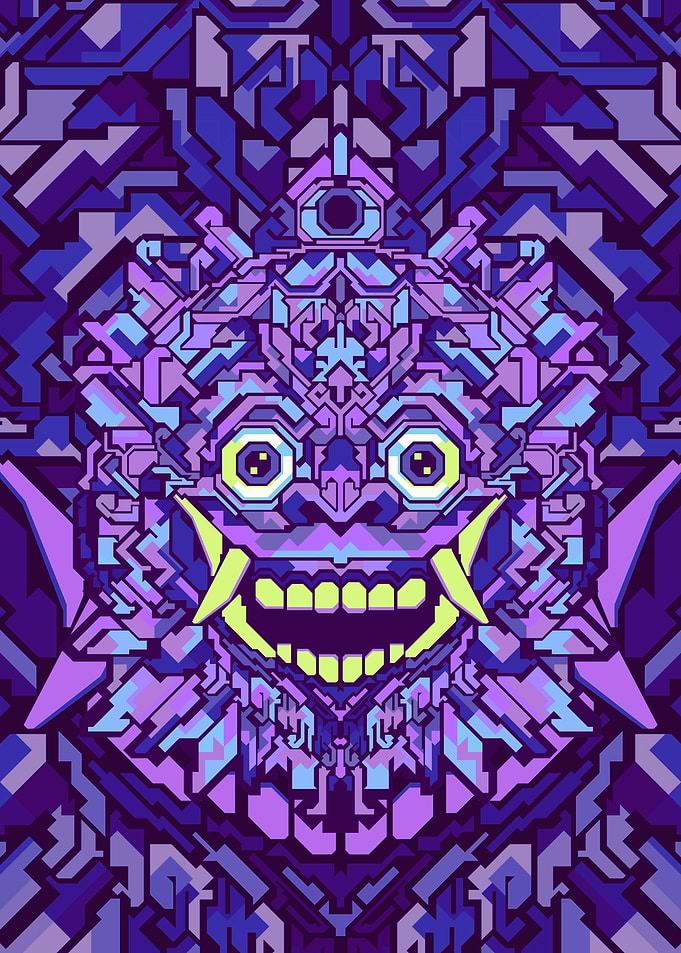 BARONG PURPLE GEOMETRIC