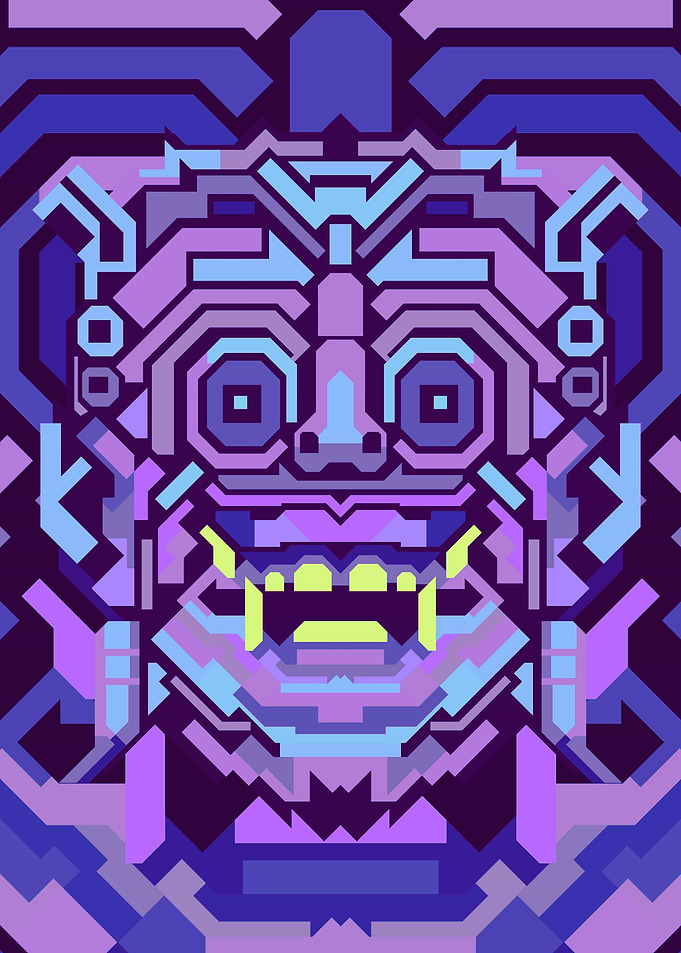 BARONG PURPLE GEOMETRIC