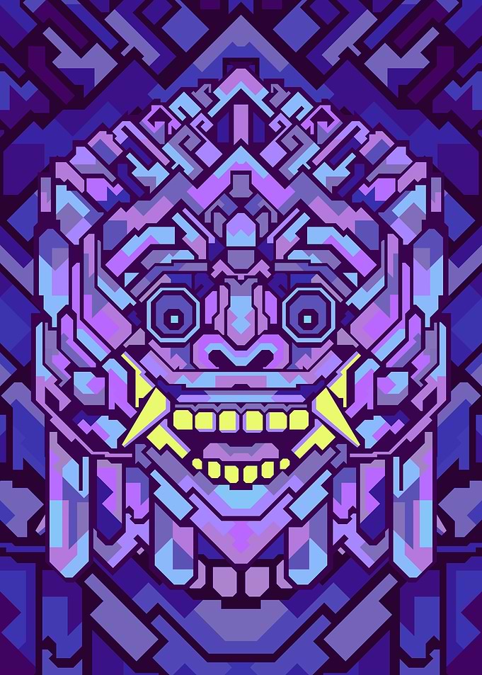 BARONG PURPLE GEOMETRIC