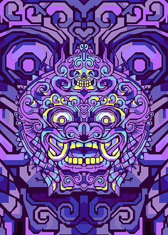 BARONG PURPLE GEOMETRIC