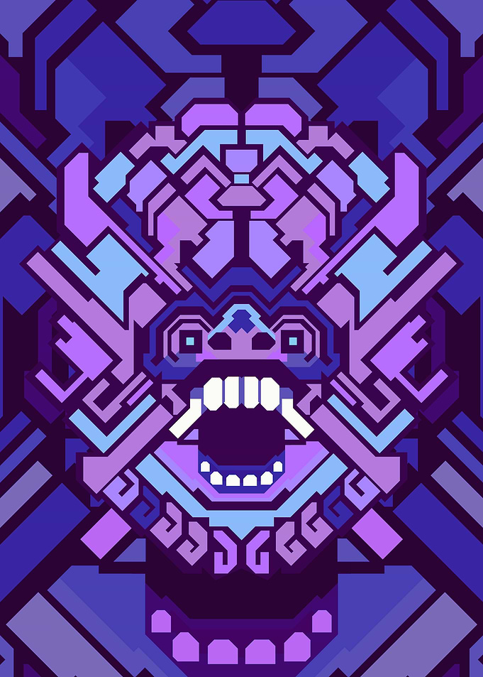 BARONG PURPLE GEOMETRIC