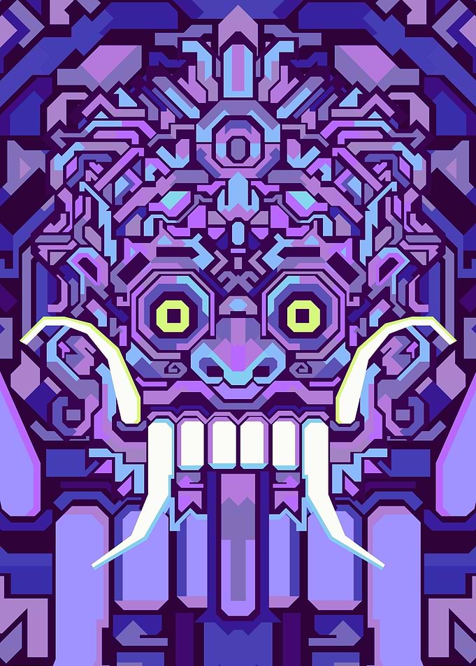 BARONG PURPLE GEOMETRIC