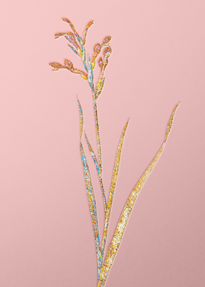 Pink Crystal Mosaic Flower
