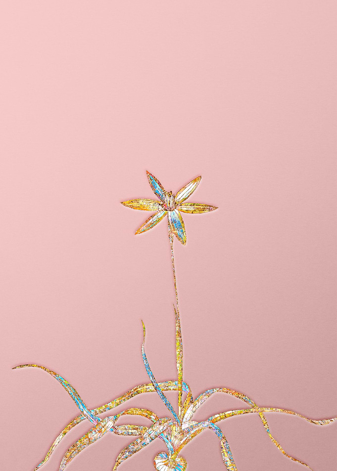 Pink Crystal Mosaic Flower
