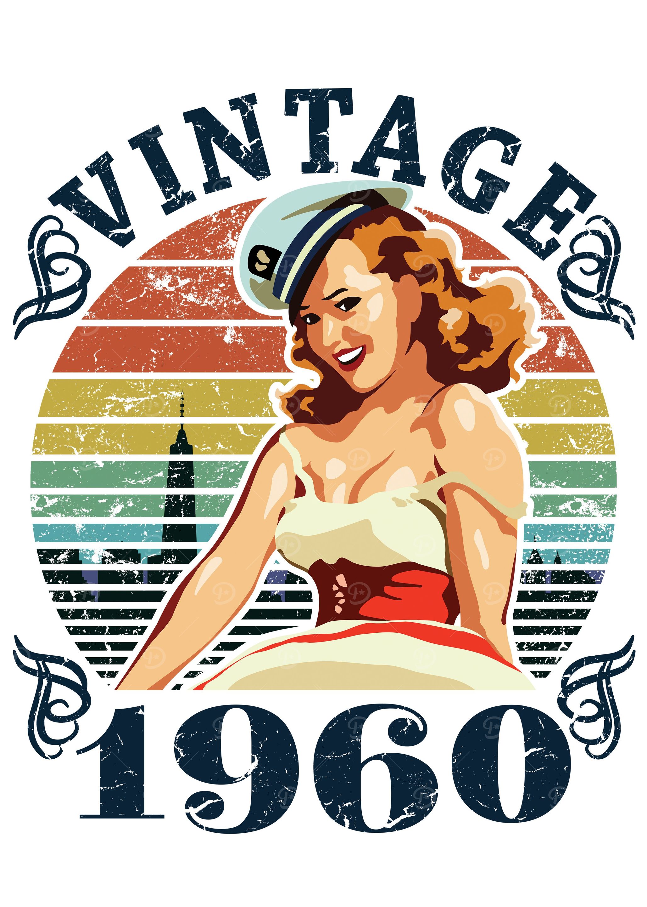 Vintage 1960 Pinup Girl