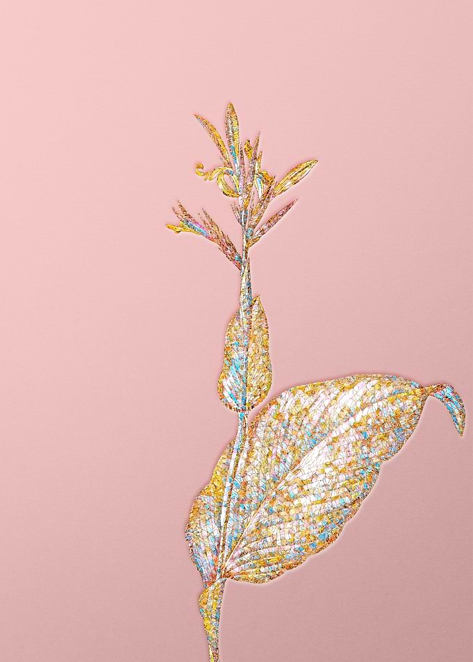 Pink Crystal Mosaic Flower