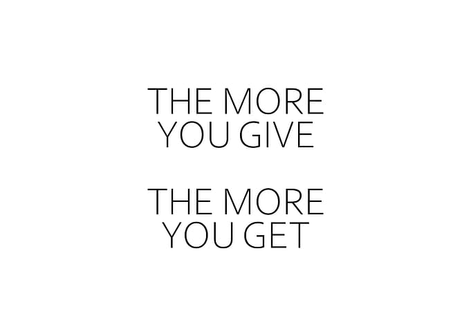 The More You Give