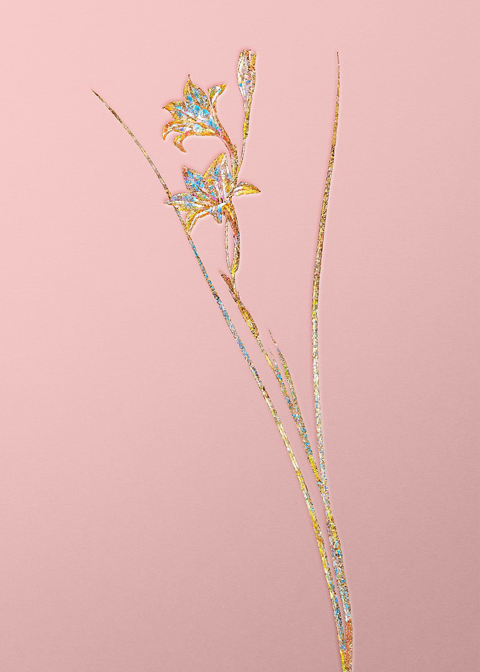 Gold Rainbow Mosaic Flower