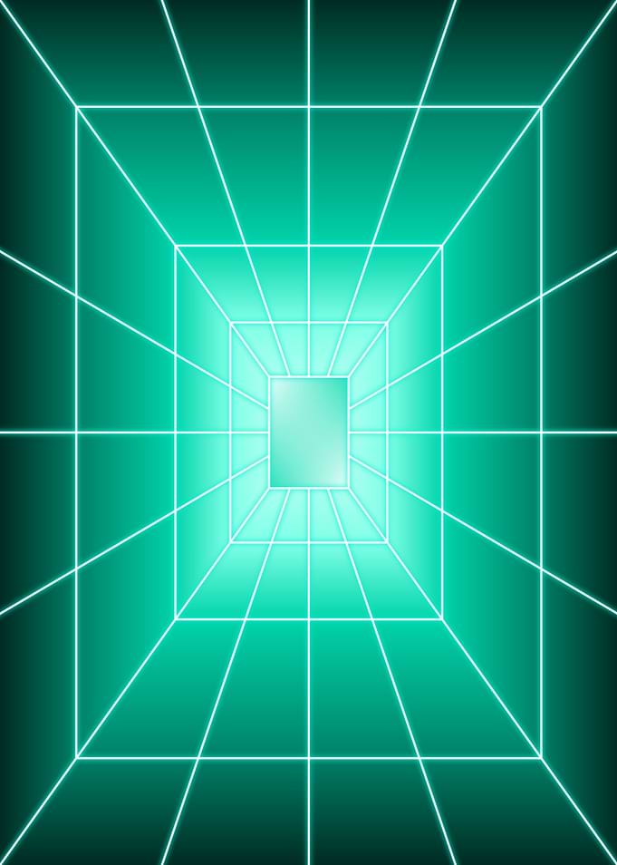Turquoise Rectangle Dark