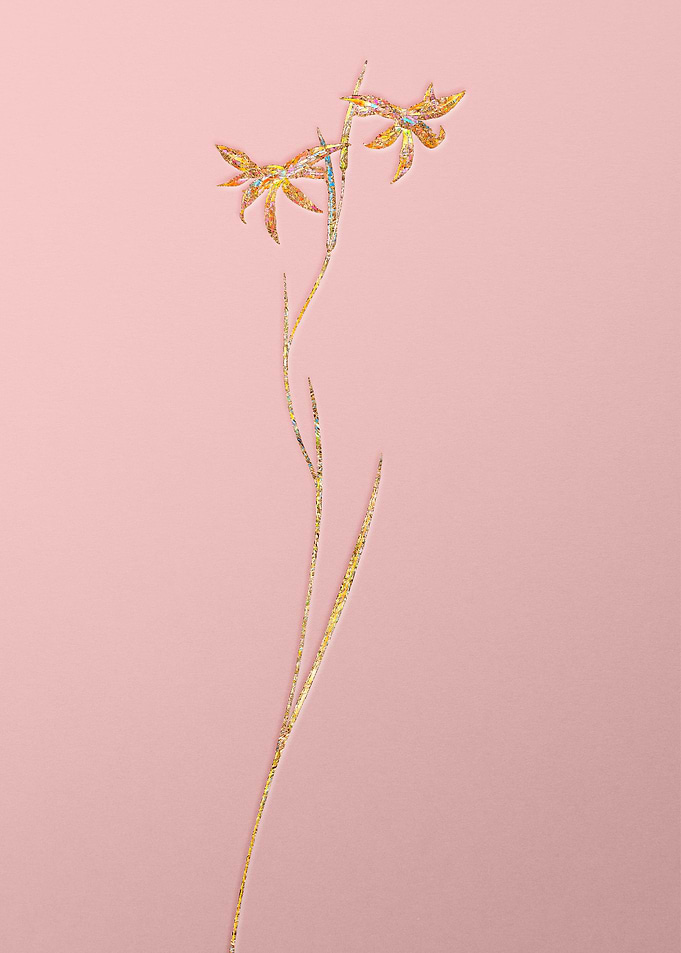 Pink Rainbow Mosaic Flower