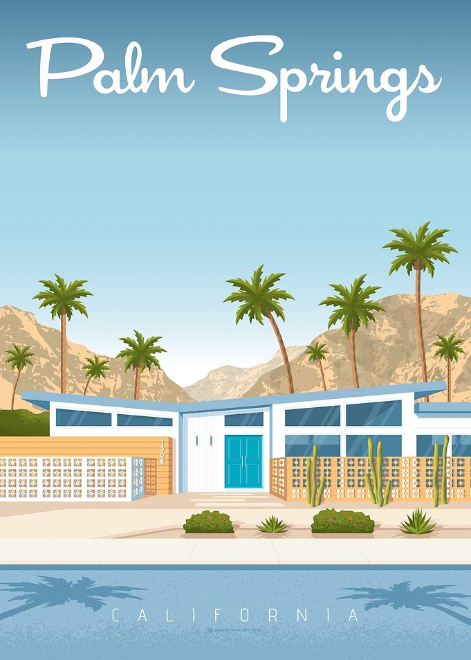 Palms Springs Travel Print